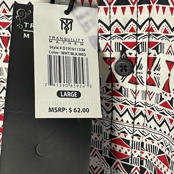 Tranquility Mayhem men western style roll up sleeves shirt - Picture 5 of 11